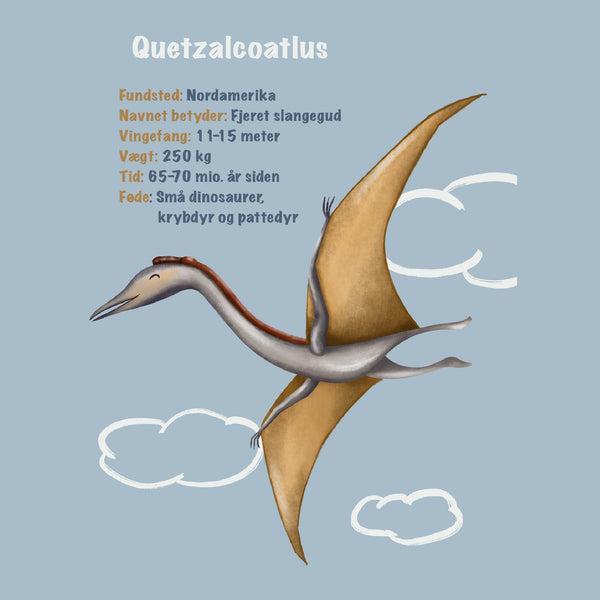 Lille Dinosaurplakat - Quetzalcoatlus med Info