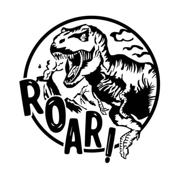 ROAR! Dinosaurus vægklistermærke 58x61cm