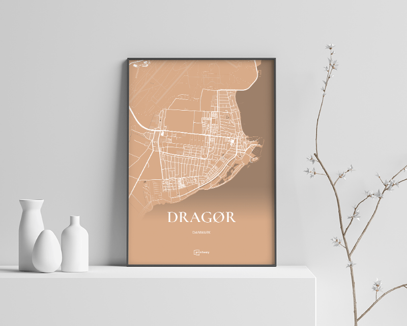 Dragør Plakat Guld 21×30 cm (A4)