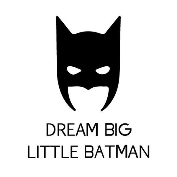 Sej Batman vægklistermærke - Drøm stort! 42x50cm.