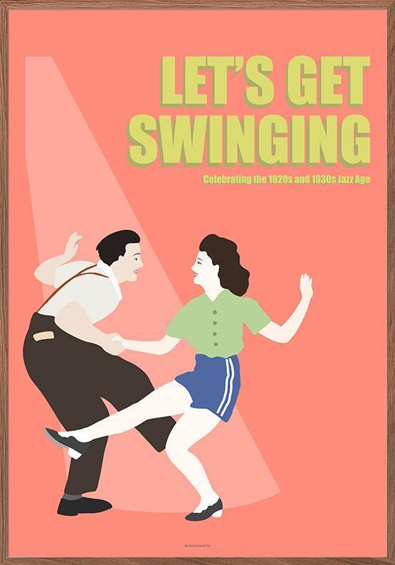 Sving med stil – farverig jazzdans plakat