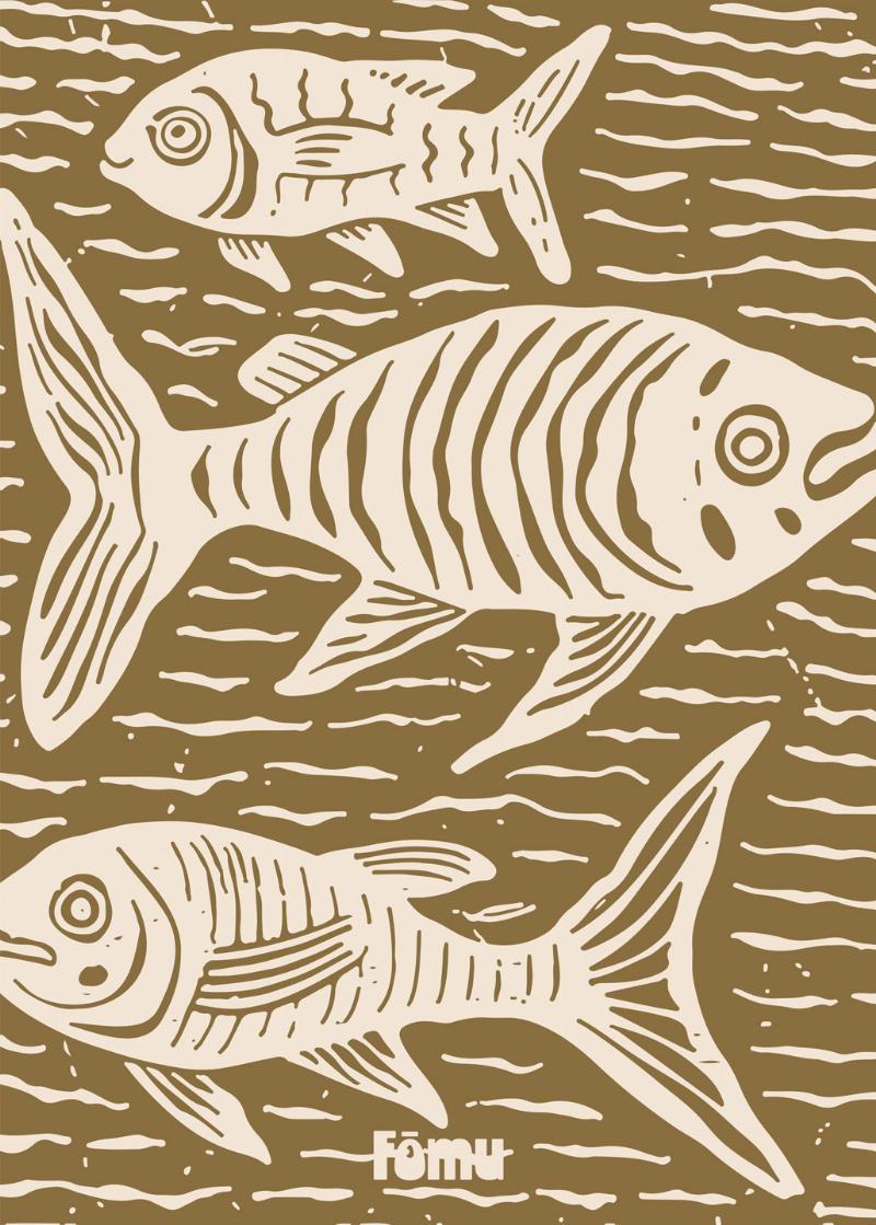 Fishes Lino 2 af Fōmu Illustrationer