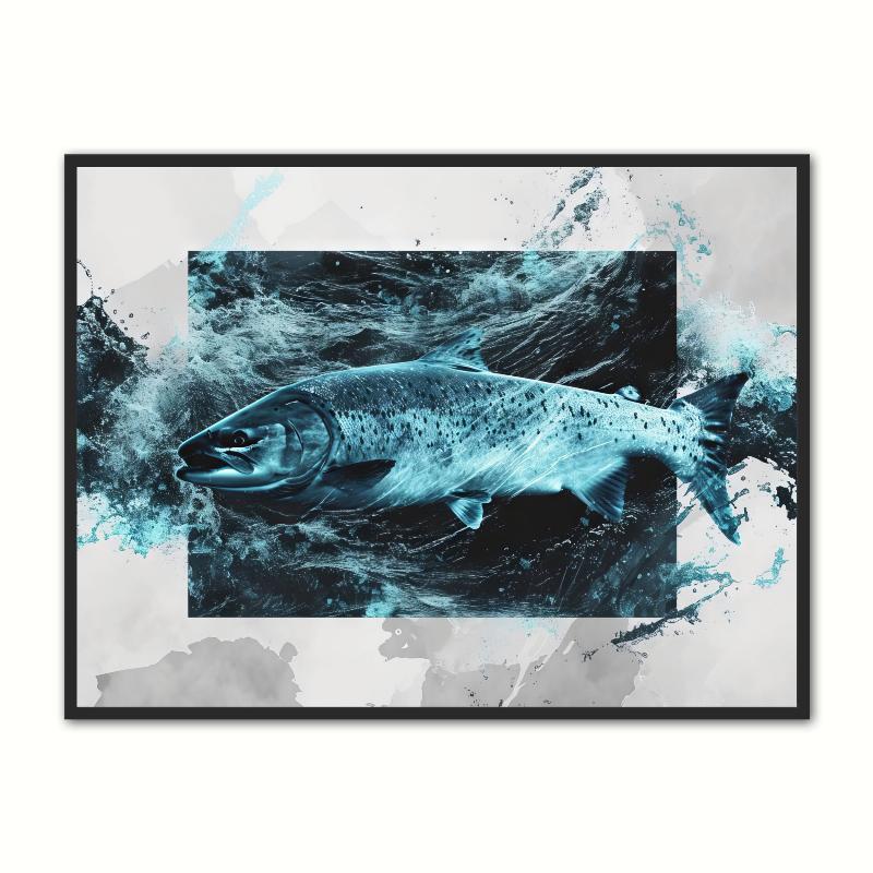 Plakat med Laks - 21 x 29,7 cm (A4)