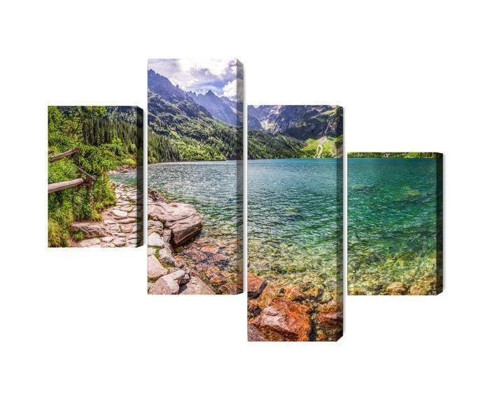3D Lærred: Udsigt over søen i Tatra-Bjergene