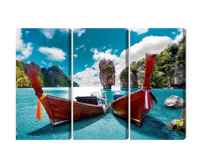 Flerdelt lærred af Andamanhavet i Thailand