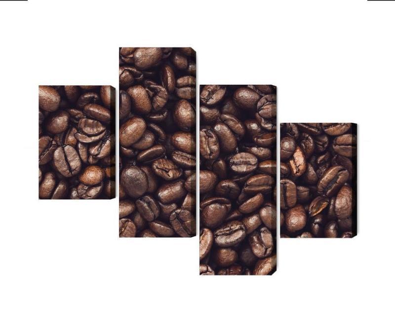 Brændte kaffebønner på flerdele lærred