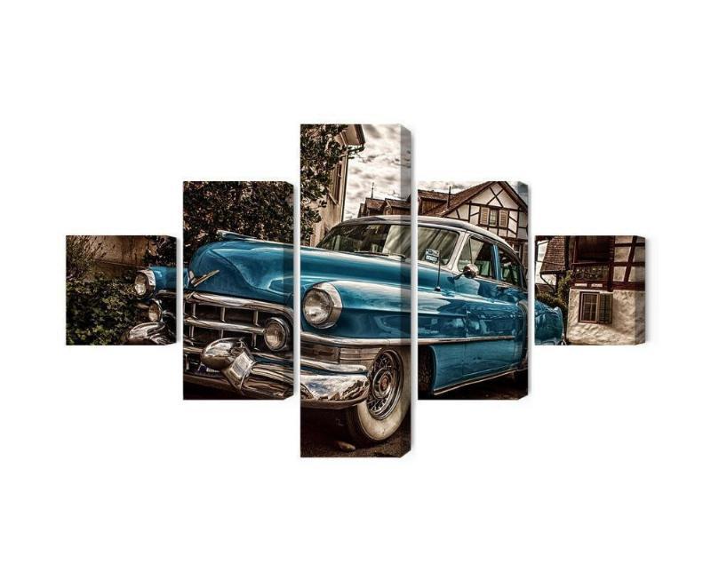 Blå 1953 Cadillac Eldorado - Flerdelt lærred
