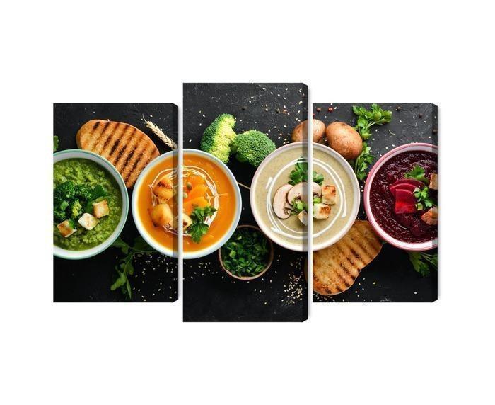 Grøntsagsflødesuppe i flere dele