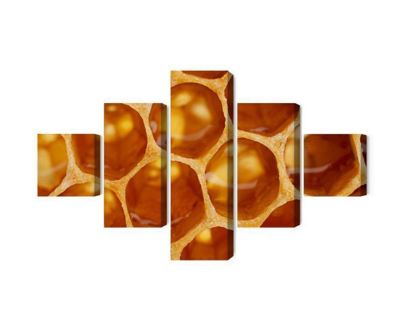 Makro skala honeycomb lærred i flere dele