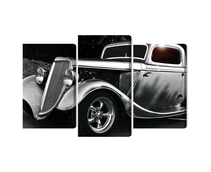 Vintage hot rod bil i flerdelt lærred