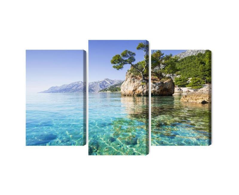 Flerdelt lærred: Makarska Riviera, Kroatien