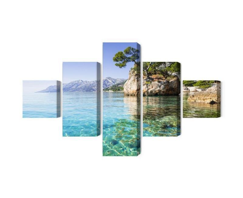 Flerdelt lærred af Makarska Riviera, Kroatien