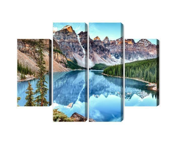Flerdelt lærred: Moraine Lake, Banff Nationalpark