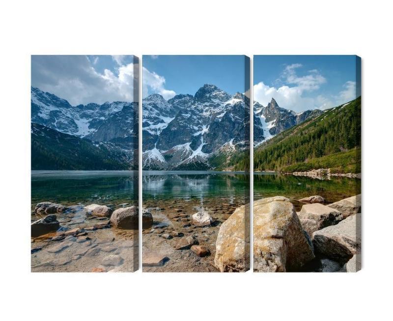 3D Lærred med Morskie Oko i Tatrabjergene