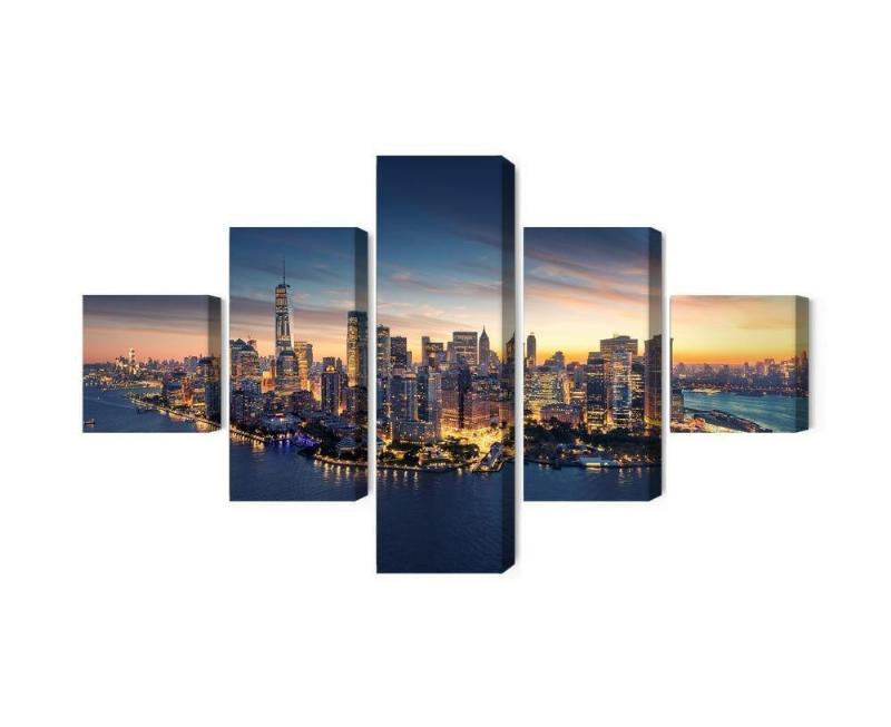 New York City panorama lærred ved solopgang