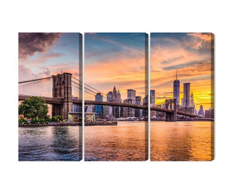 New York City panorama lærred i flere dele