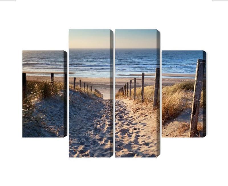 3D Lærred Nordsøstrand, Flerdelt Design