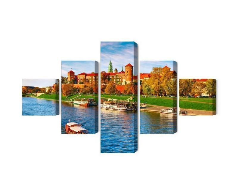 Flerdelt lærred af Wawel Slot i Krakow