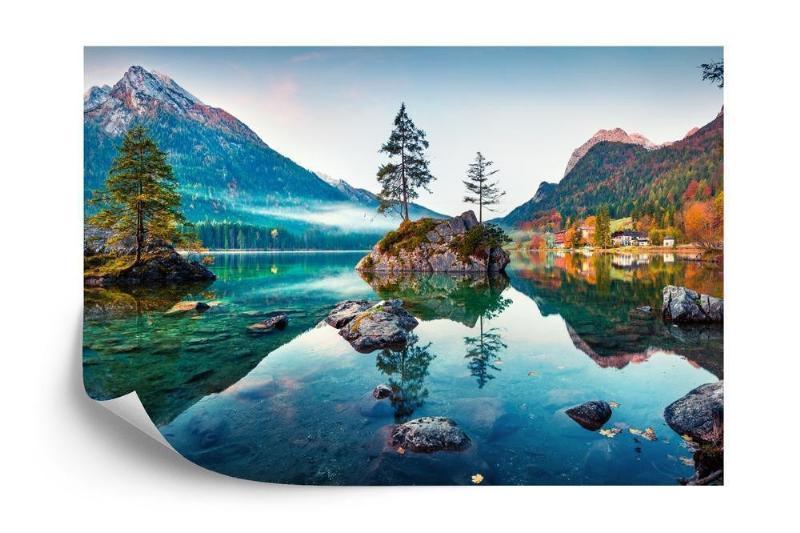 Fototapet - Smuk efterårsscene ved Hintersee søen