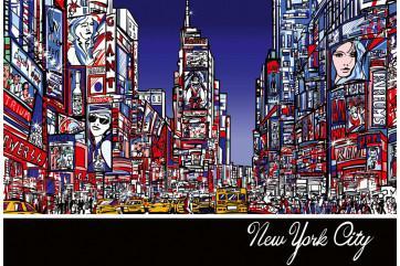 Fototapet - Farverigt Times Square Motiv