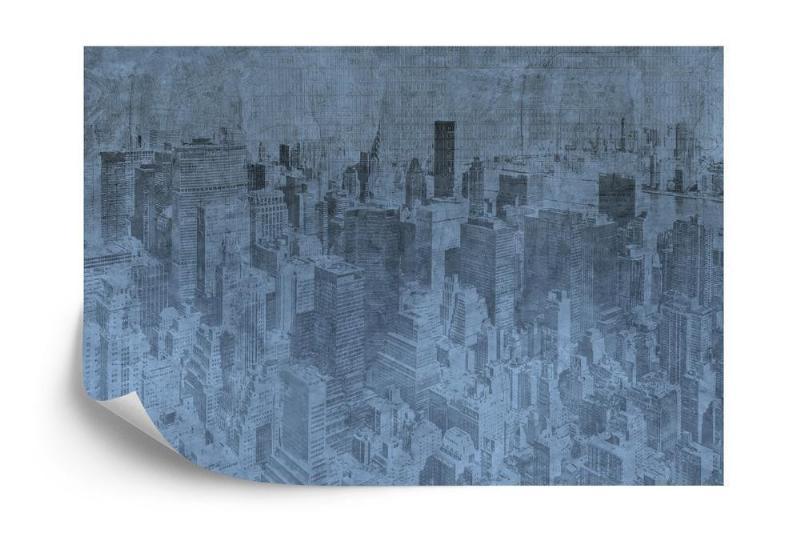 Fototapet - New York City grunge i blå