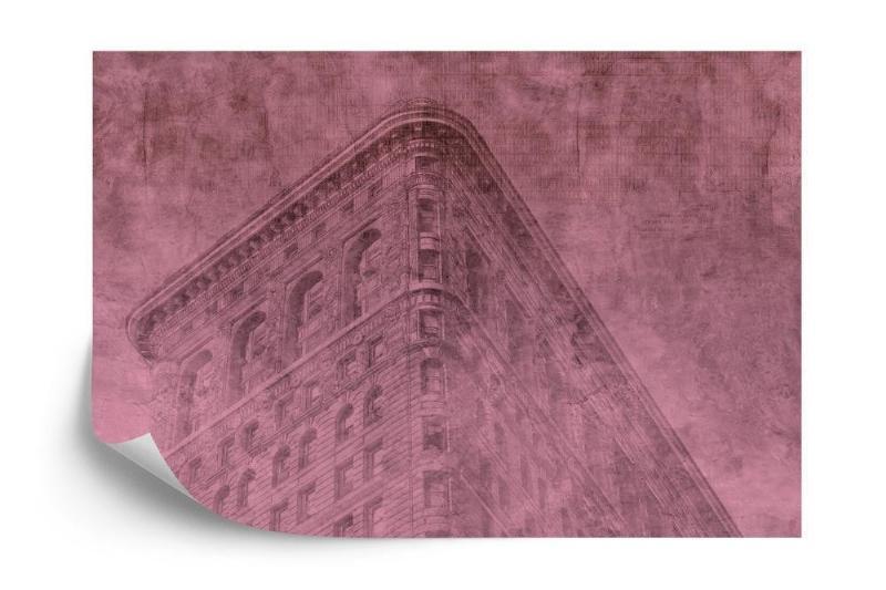 Fototapet - New York City Grunge II Pink