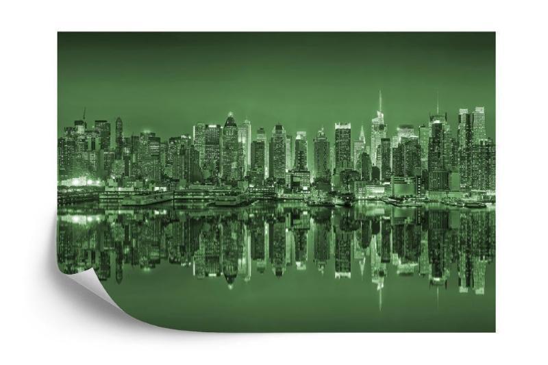 Fototapet - New York i grønne nuancer