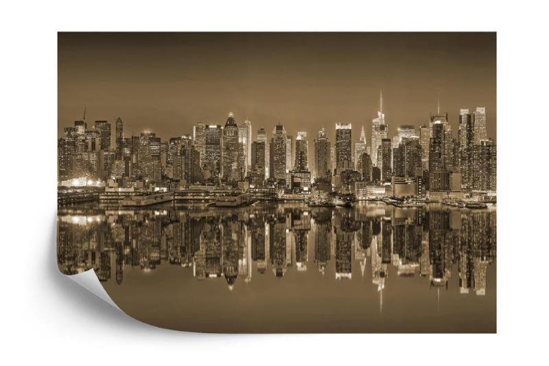 Fototapet - New York refleksioner i sepia