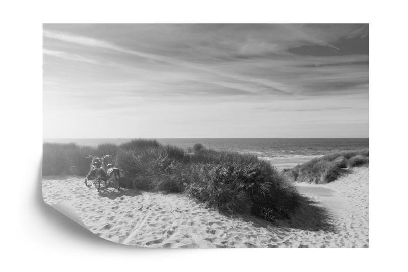 Fototapet - Sidste sommersol i sort/hvid