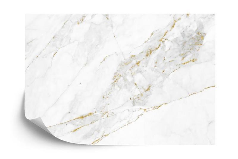 Fototapet - Hvidguld marmor teksturdesign