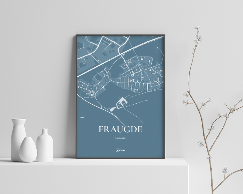 Fraugde Plakat - Havblå 70x100 cm (B1)