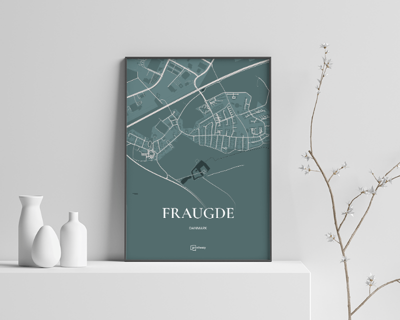 Fraugde Plakat Skovgrøn 50×70 cm (B2)