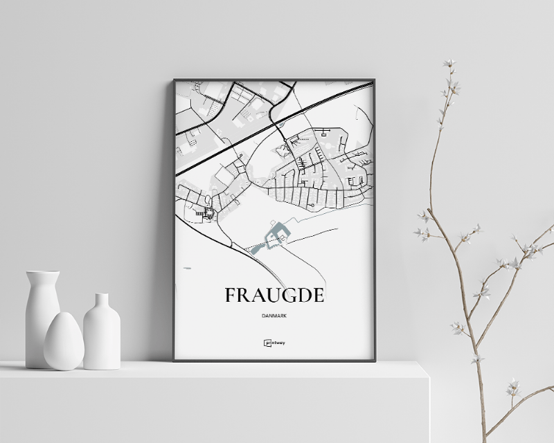 Fraugde Plakat - Hvidt Kort 70×100 cm (B1)