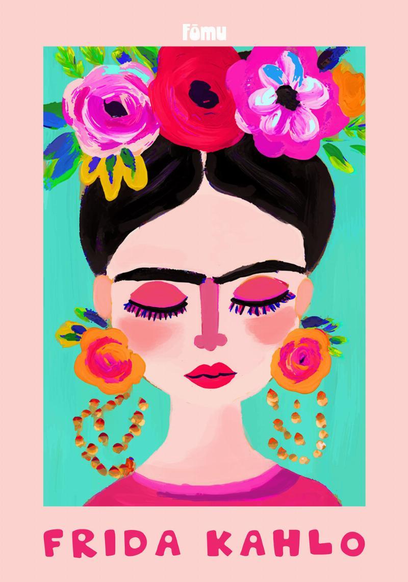 Frida Kahlo Kunsttryk af Fōmu Illustrations