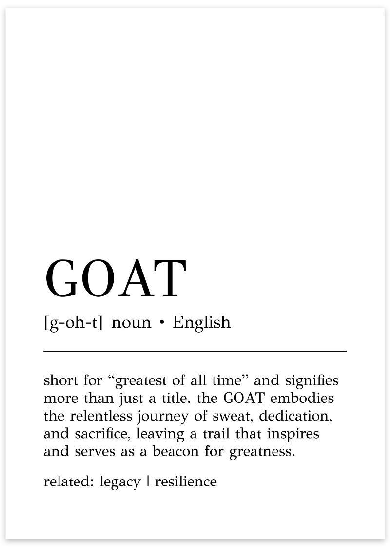 GOAT definition plakat - Elegant minimalistisk design