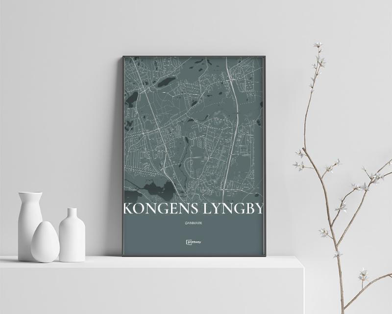 Kongens Lyngby Plakat - Skovgrøn A3 30x42 cm