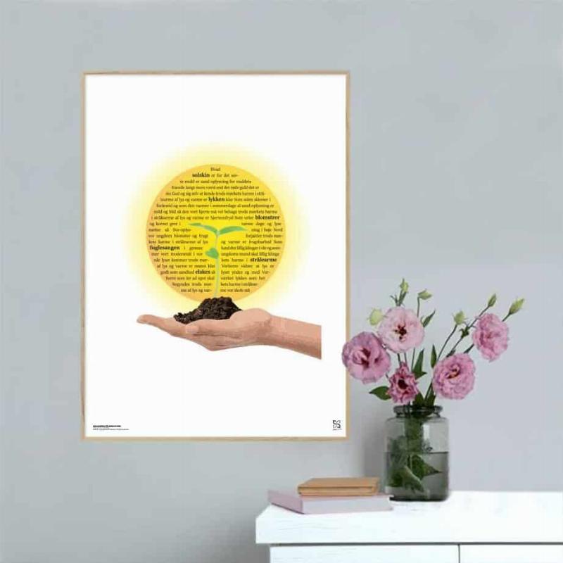 Solskin for sort muld plakat - 50 x 70 cm / lodret