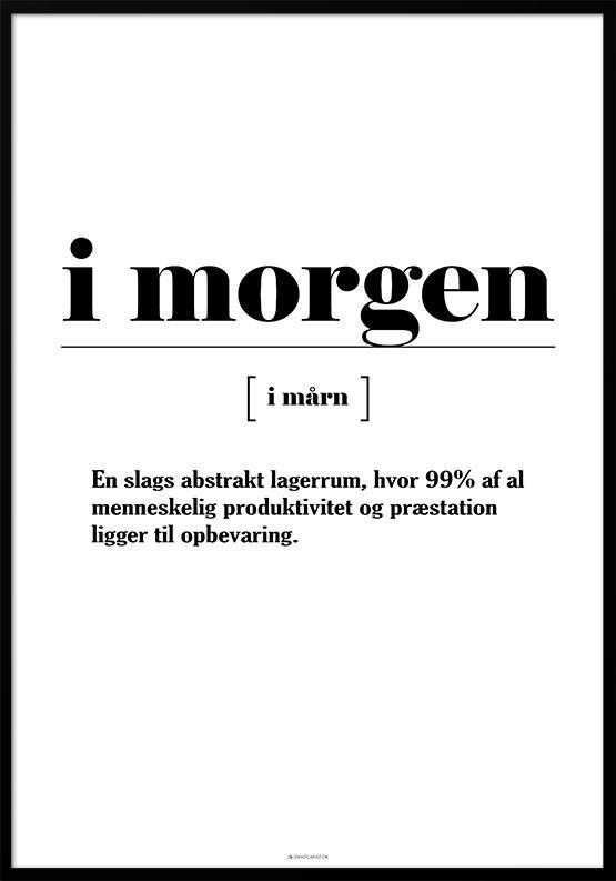 Definitionsplakat - til i morgen