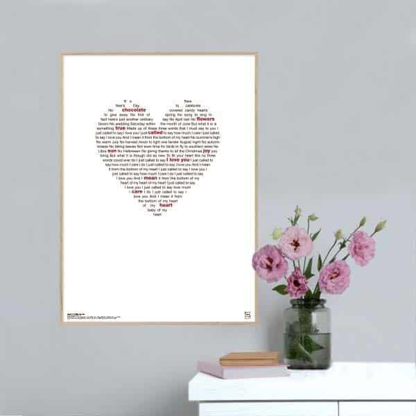 Stevie Wonder plakat - "I Just Called To Say I Love You" 40x50 cm