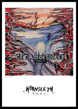 Hornsleth "Get a Job" plakat, 50x70 cm, 230g papir