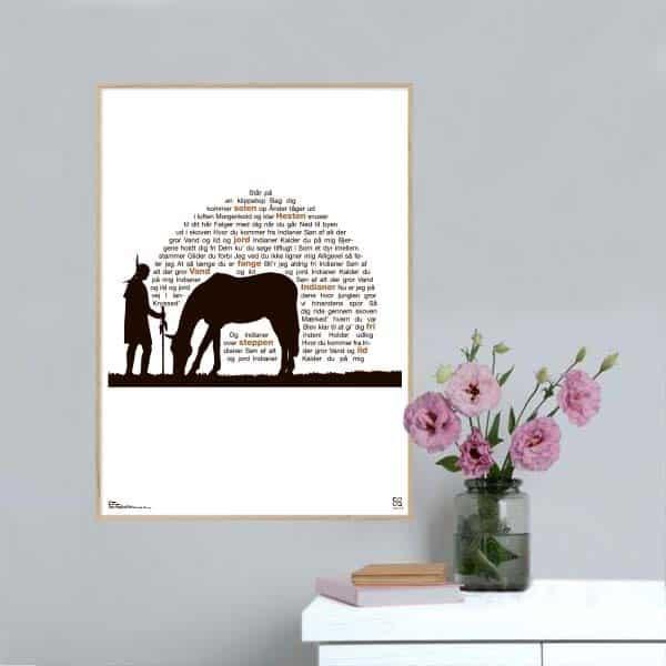 Indiansk plakat - Tøsedrengene - 15 x 21 cm