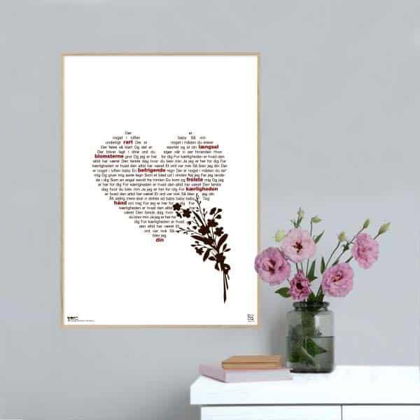 Maria Montell plakat – Jeg er her for dig, 15x21 cm