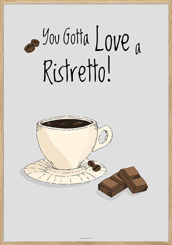 Ristretto Kaffeplakat - Kunst til Kaffeelskere