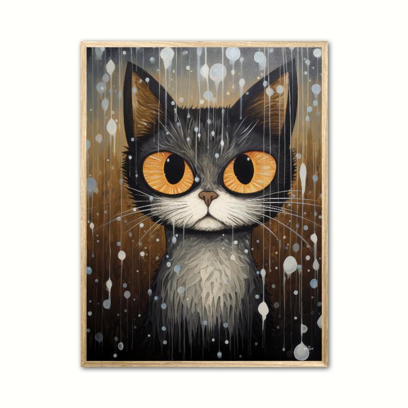 Katteplakat med Vandfarve Effekt 21 x 29,7 cm