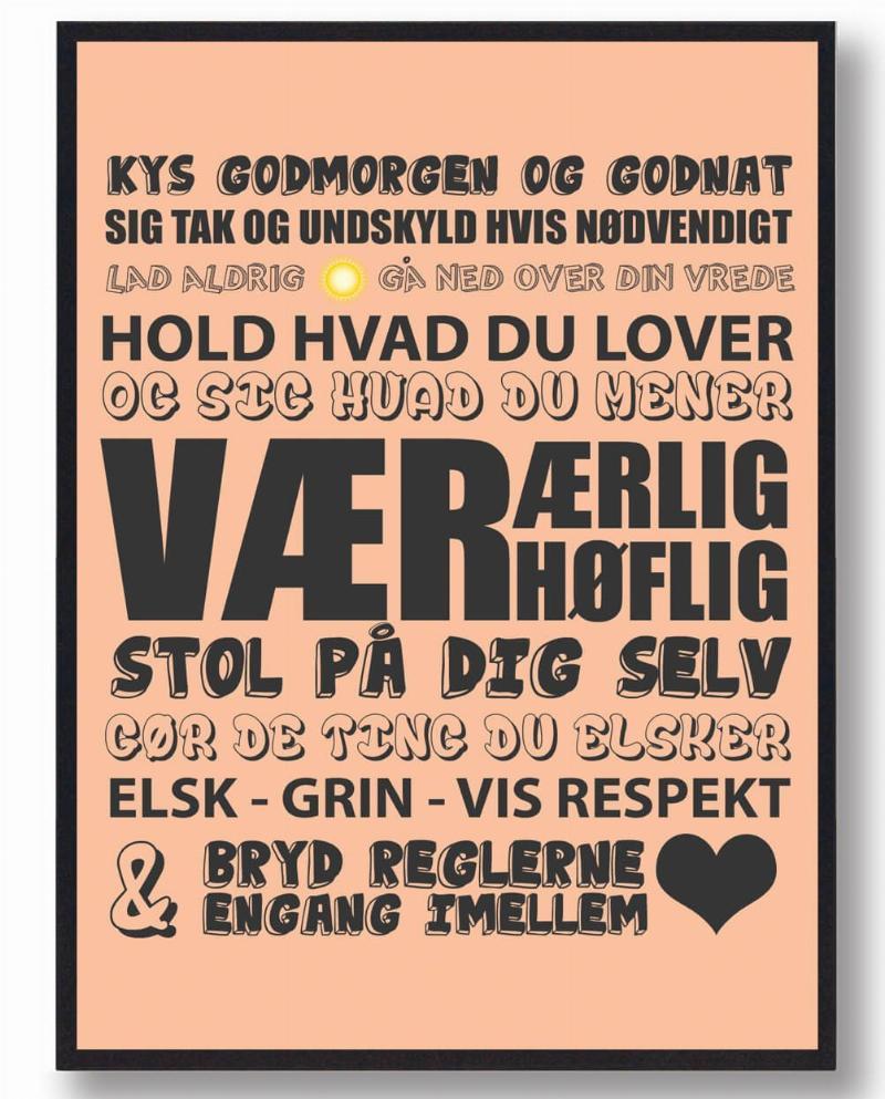 Godmorgen kys - plakat (M - 30x40cm)