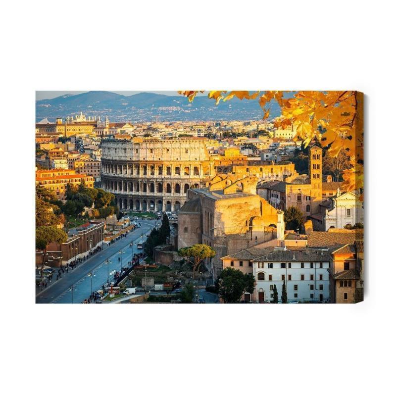 Lærred med 3D-Visning af Colosseum