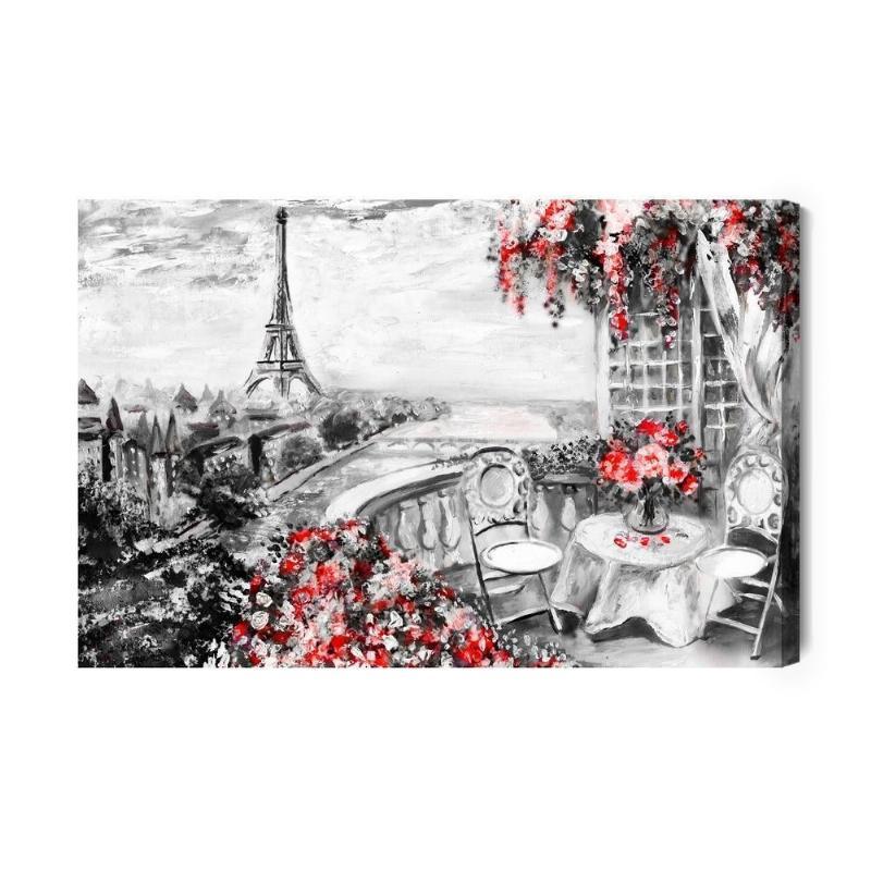 Lærred - Café i Paris Motiv