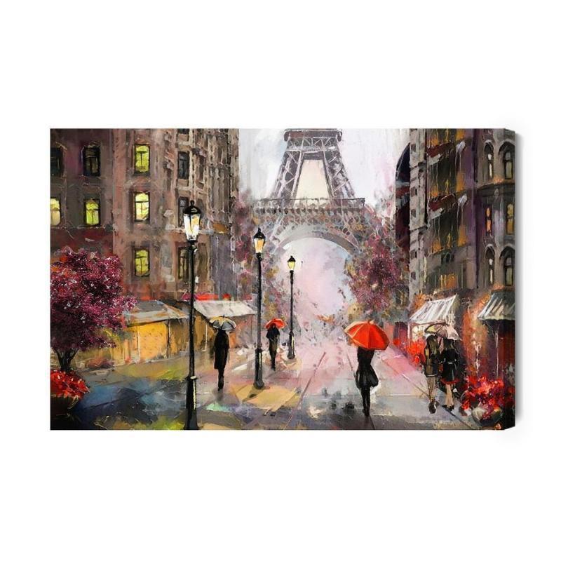 Lærred - Regnvejrsdag i Paris