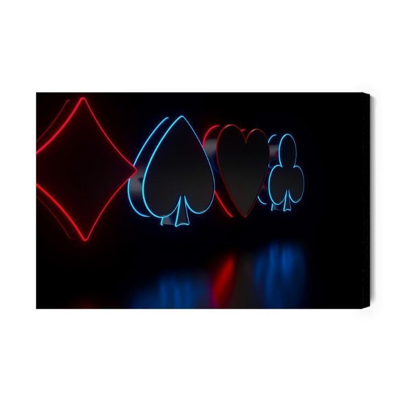 Lærred med futuristiske kortsymboler