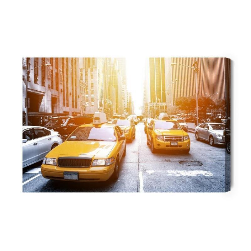 Lærred - 3D New York City Taxibilder